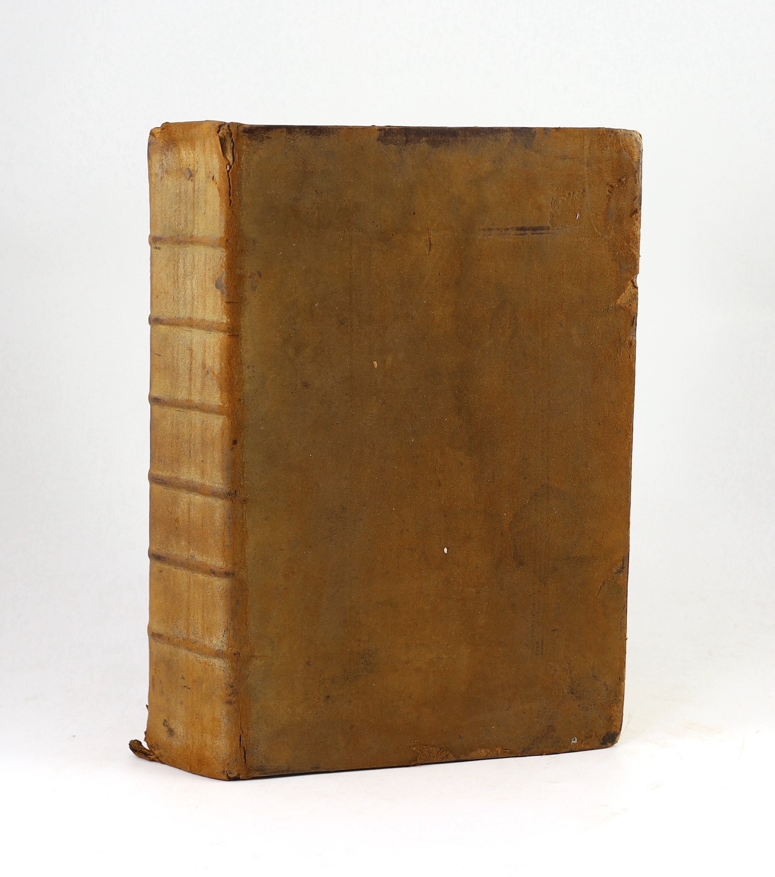 Holy Bible - Biblia dat is De gantsche H. Schrifture ... pictorial engraved title, d-page maps and a plan, engraved plates (with multi images): old leather with panelled spine, folio. Dordrecht & Amsterdam, 1686